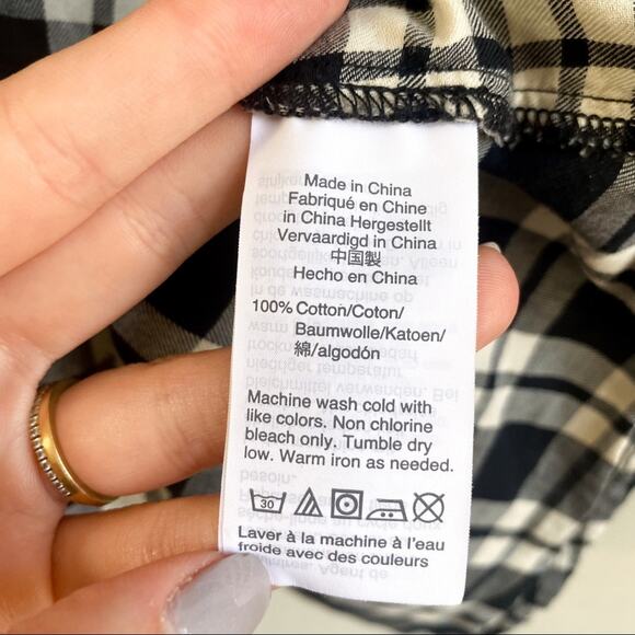 Madewell Arion Faux Wrap‎ Plaid Top - Picture 5 of 5